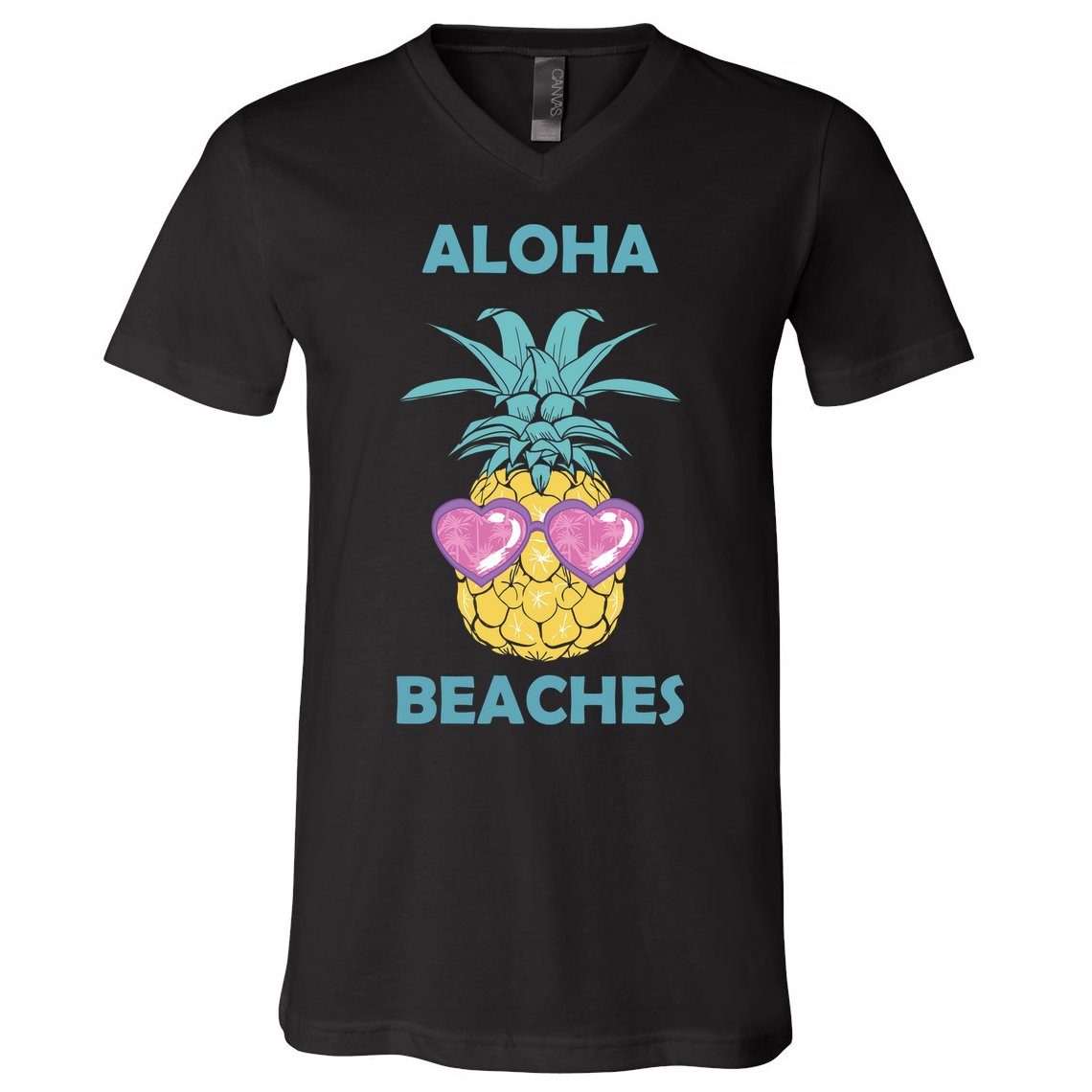Aloha Beaches Cool Summer Shades V-Neck T-Shirt