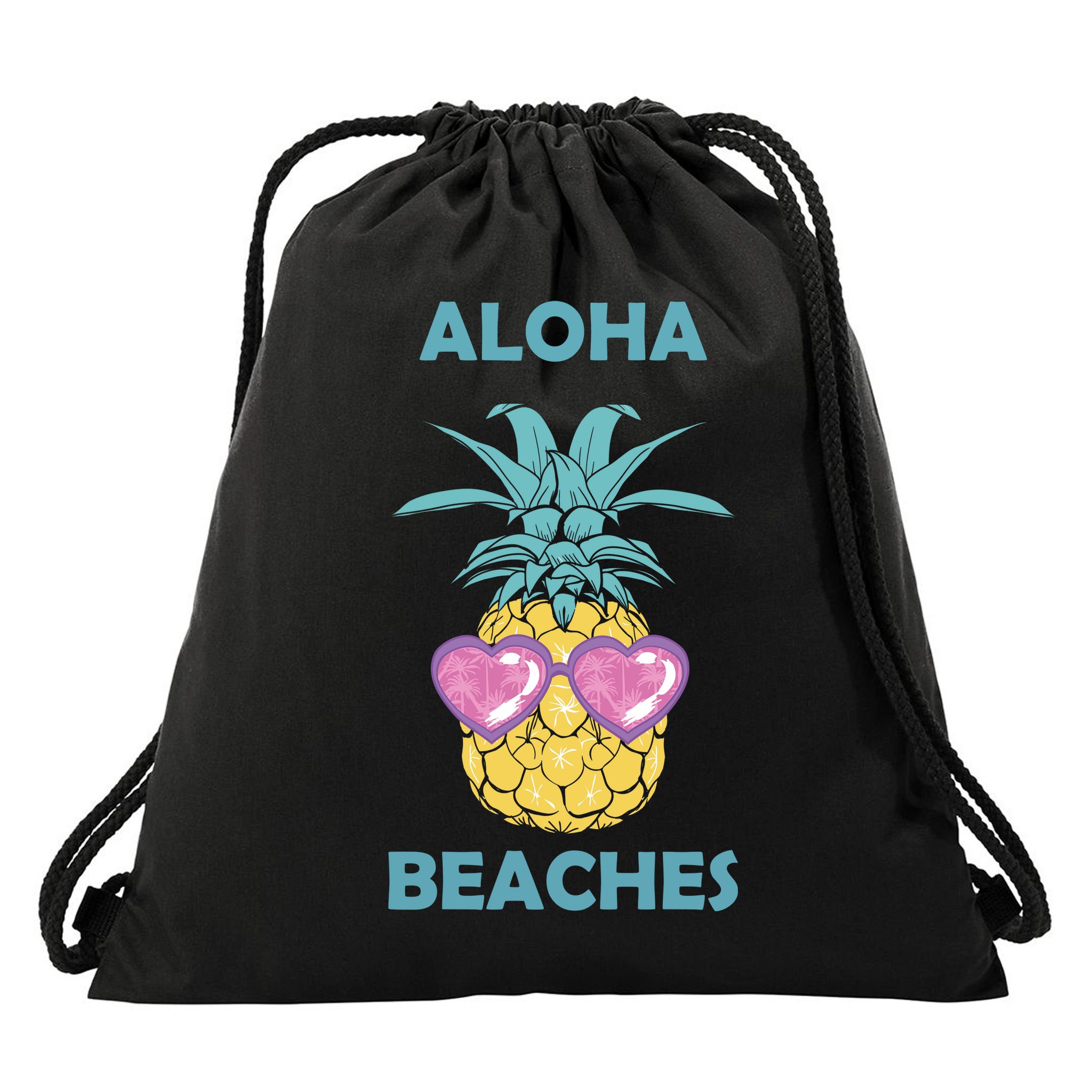 Aloha Beaches Cool Summer Shades Drawstring Bag