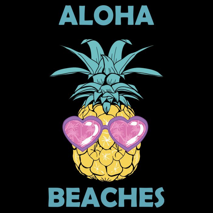 Aloha Beaches Cool Summer Shades Drawstring Bag