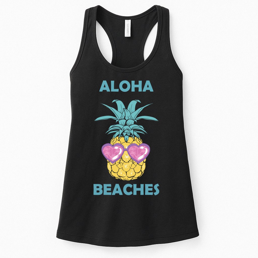 Aloha Beaches Cool Summer Shades Womens Tank Top