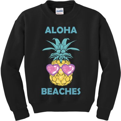 Aloha Beaches Cool Summer Shades Kids Sweatshirt
