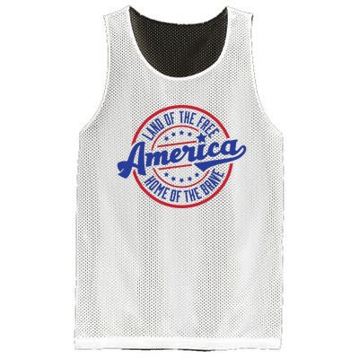 AMERICA LAND OF THE FREE HOME OF THE BRAVE Mesh Reversible Basketball Jersey Tank