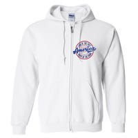 AMERICA LAND OF THE FREE HOME OF THE BRAVE Full Zip Hoodie