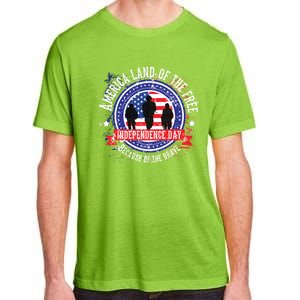 America Land Of The Free Because Of The Brave Novelty Gift Adult ChromaSoft Performance T-Shirt