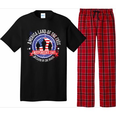 America Land Of The Free Because Of The Brave Novelty Gift Pajama Set