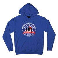 America Land Of The Free Because Of The Brave Novelty Gift Hoodie