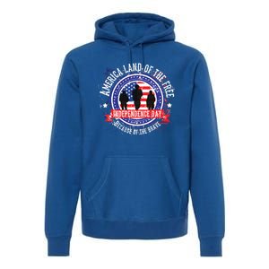 America Land Of The Free Because Of The Brave Novelty Gift Premium Hoodie