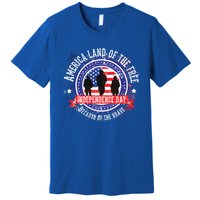 America Land Of The Free Because Of The Brave Novelty Gift Premium T-Shirt