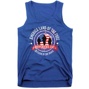 America Land Of The Free Because Of The Brave Novelty Gift Tank Top