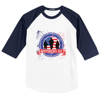 America Land Of The Free Because Of The Brave Novelty Gift Baseball Sleeve Shirt