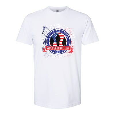 America Land Of The Free Because Of The Brave Novelty Gift Softstyle CVC T-Shirt