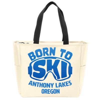 Anthony Lakes Oregon Nc Born To Ski Souvenir Zip Tote Bag