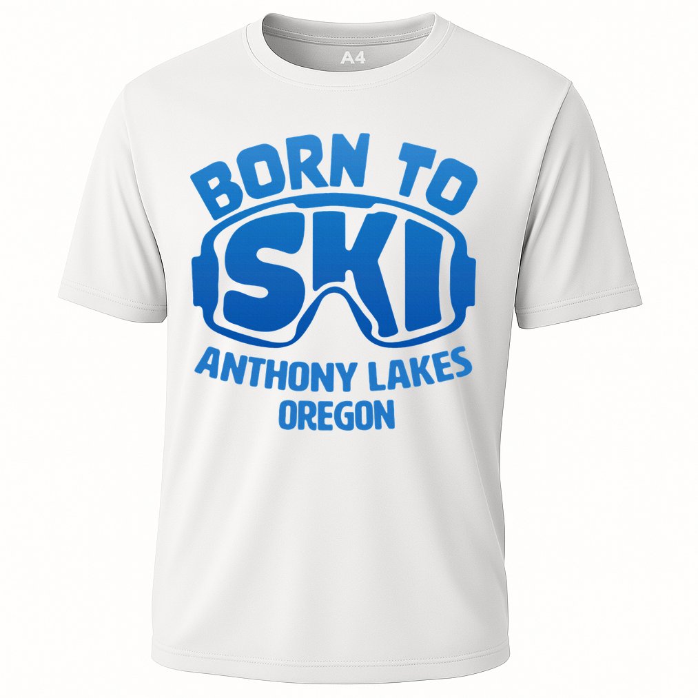 Anthony Lakes Oregon Nc Born To Ski Souvenir Cooling Performance Crew T-Shirt