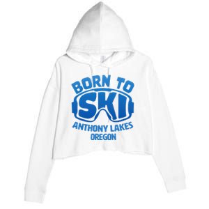 Anthony Lakes Oregon Nc Born To Ski Souvenir Crop Fleece Hoodie