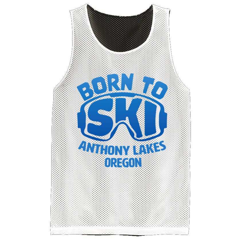 Anthony Lakes Oregon Nc Born To Ski Souvenir Mesh Reversible Basketball Jersey Tank