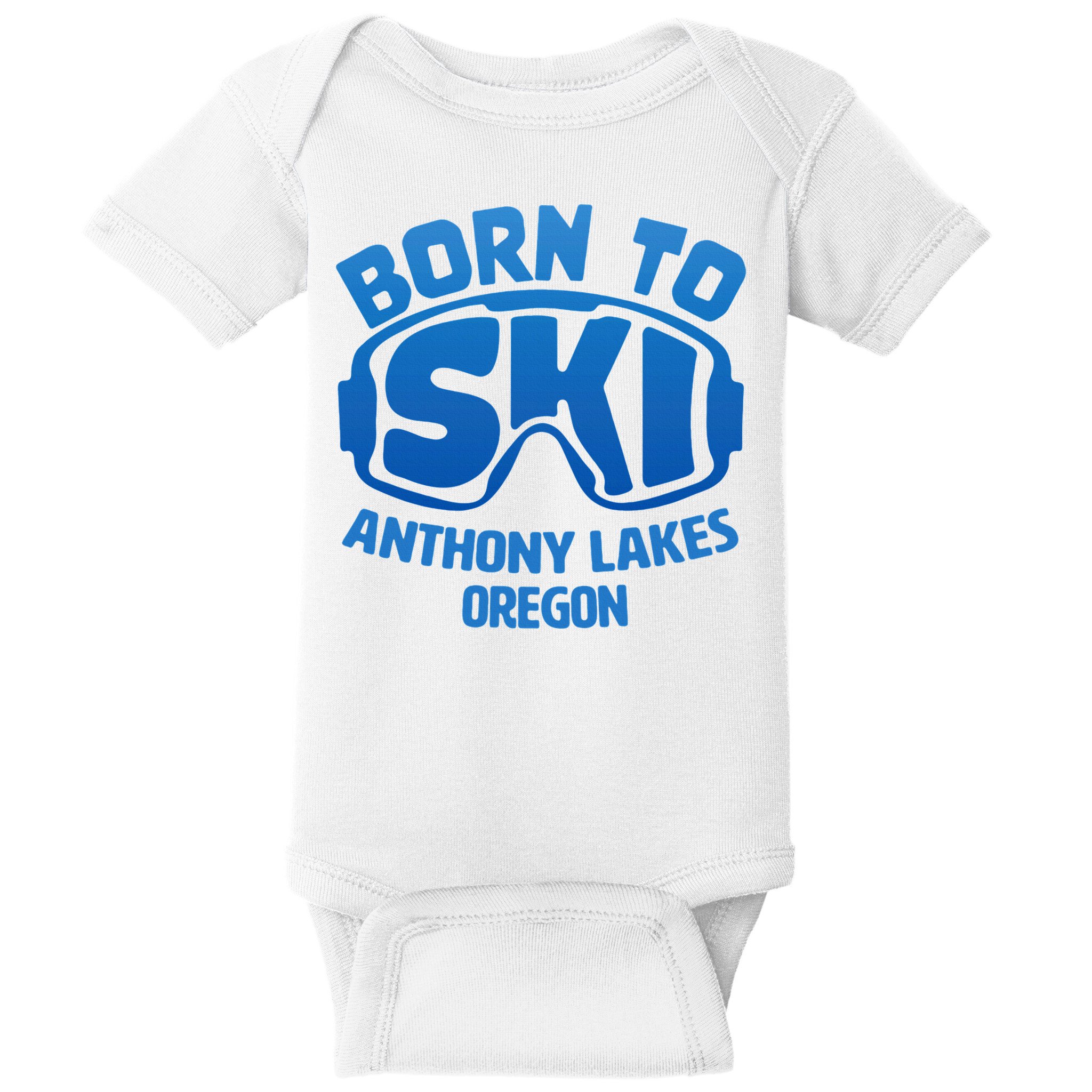 Anthony Lakes Oregon Nc Born To Ski Souvenir Baby Bodysuit