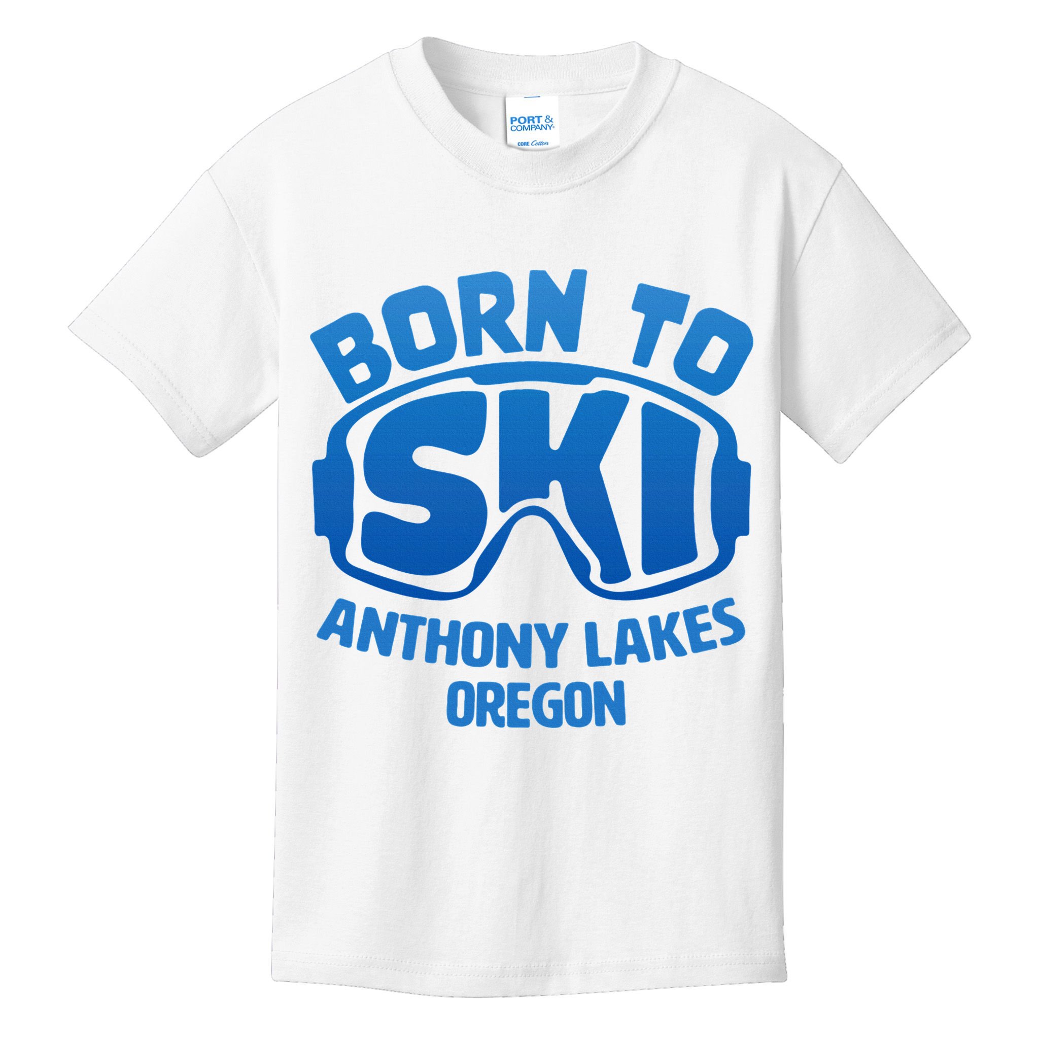 Anthony Lakes Oregon Nc Born To Ski Souvenir Kids T-Shirt