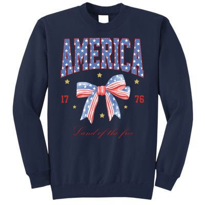 America Land Of The Free Bow Tall Sweatshirt