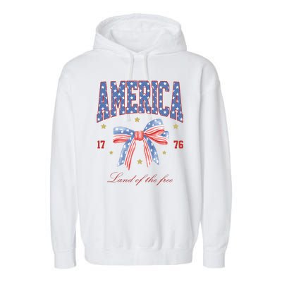 America Land Of The Free Bow Garment-Dyed Fleece Hoodie