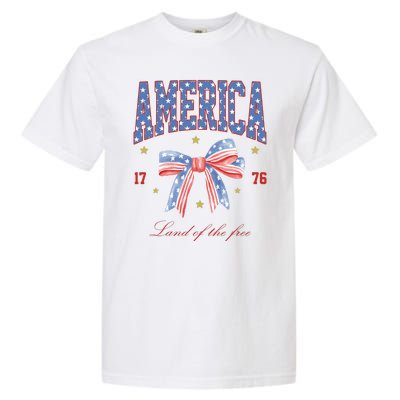 America Land Of The Free Bow Garment-Dyed Heavyweight T-Shirt