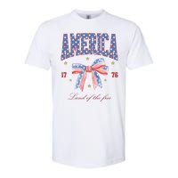 America Land Of The Free Bow Softstyle CVC T-Shirt