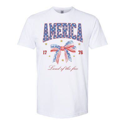 America Land Of The Free Bow Softstyle CVC T-Shirt