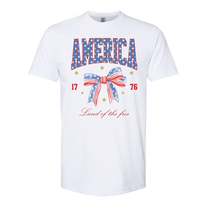 America Land Of The Free Bow Softstyle CVC T-Shirt