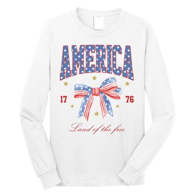 America Land Of The Free Bow Long Sleeve Shirt