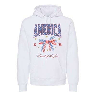 America Land Of The Free Bow Premium Hoodie