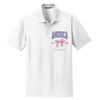 America Land Of The Free Bow Dry Zone Grid Polo