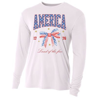 America Land Of The Free Bow Cooling Performance Long Sleeve Crew