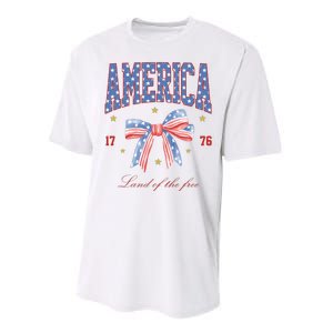 America Land Of The Free Bow Performance Sprint T-Shirt