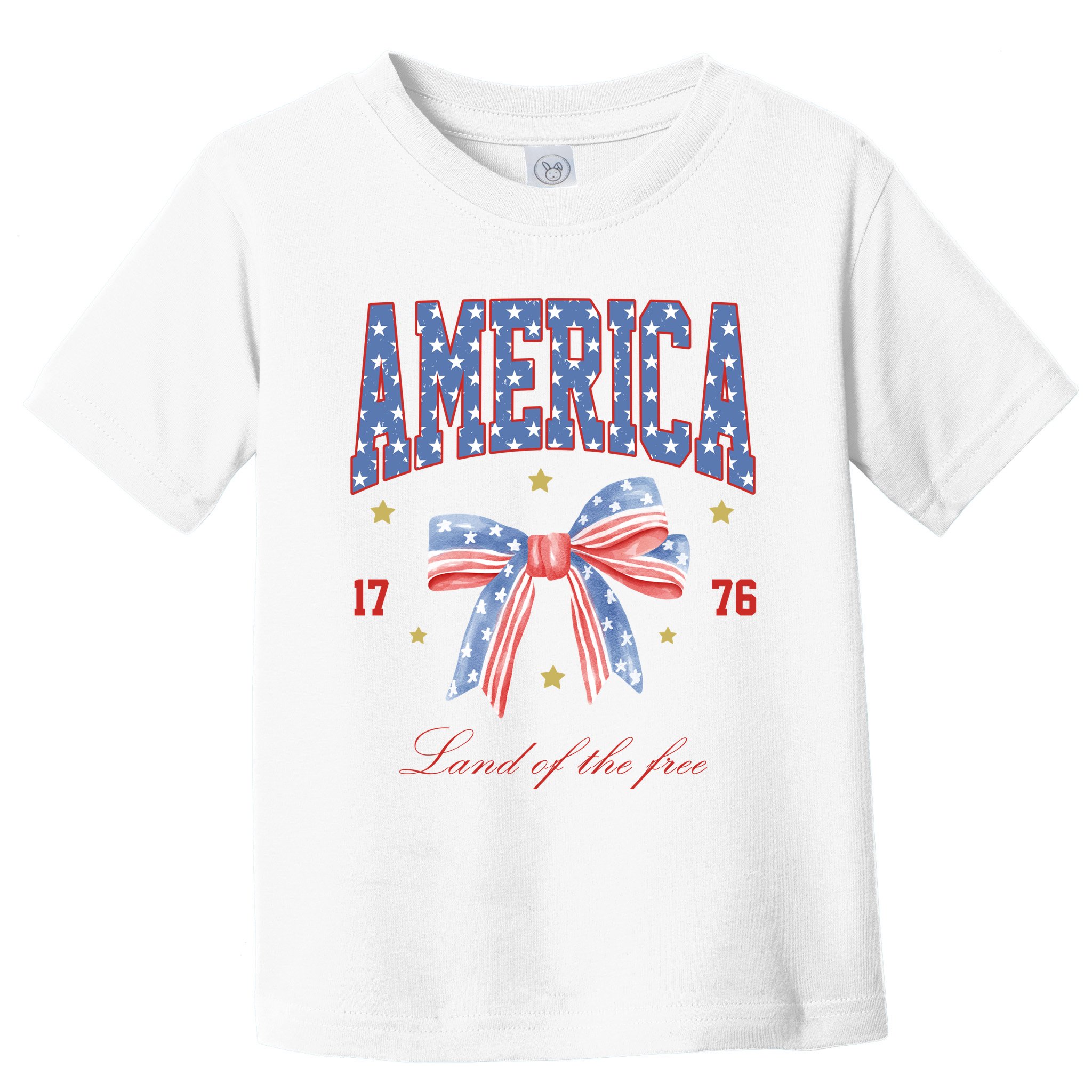 America Land Of The Free Bow Toddler T-Shirt