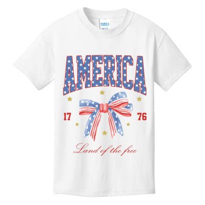 America Land Of The Free Bow Kids T-Shirt