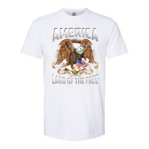 America! Land Of The Free Because Of The Brave! Patriotic Gift Softstyle CVC T-Shirt