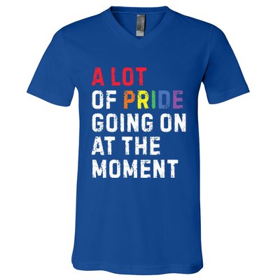 A Lot Of Pride Going On At Moment V-Neck T-Shirt