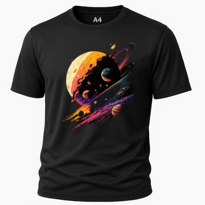 A Lot Of Big And Small Colorful Planets Performance Shirt