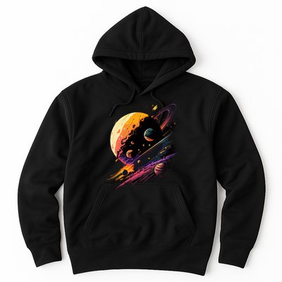 A Lot Of Big And Small Colorful Planets Hoodie