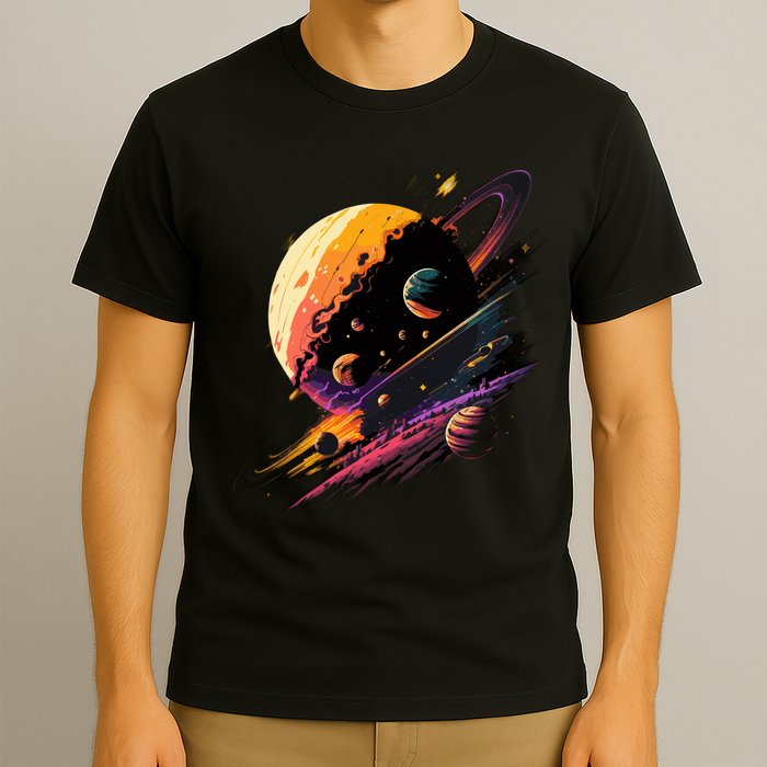 A Lot Of Big And Small Colorful Planets T-Shirt