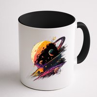 A Lot Of Big And Small Colorful Planets Mug