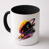 A Lot Of Big And Small Colorful Planets Mug