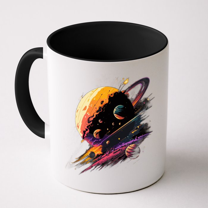 A Lot Of Big And Small Colorful Planets Mug
