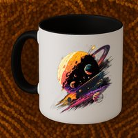 A Lot Of Big And Small Colorful Planets Mug