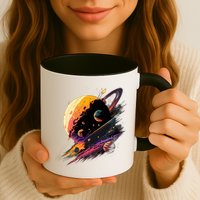 A Lot Of Big And Small Colorful Planets Mug