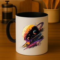 A Lot Of Big And Small Colorful Planets Mug