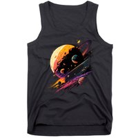 A Lot Of Big And Small Colorful Planets Tank Top