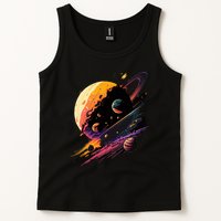 A Lot Of Big And Small Colorful Planets Tank Top
