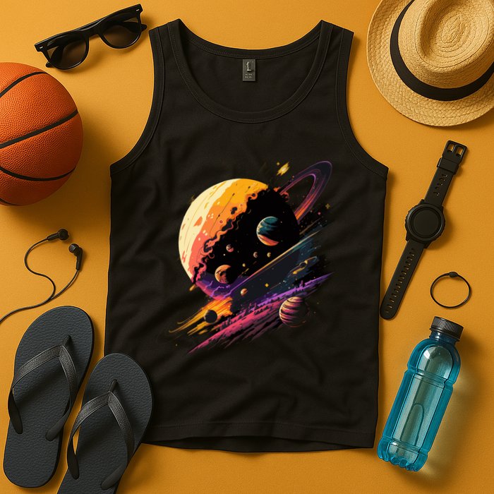 A Lot Of Big And Small Colorful Planets Tank Top