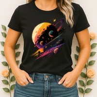 A Lot Of Big And Small Colorful Planets Womens T-Shirt