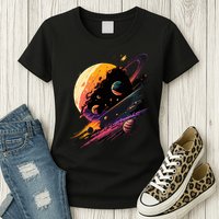 A Lot Of Big And Small Colorful Planets Womens T-Shirt